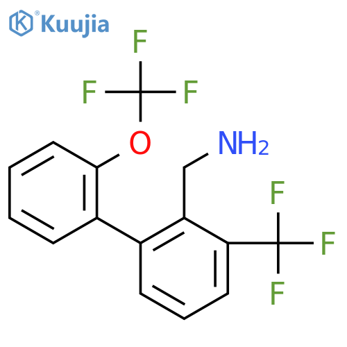 C-(2'-(Trifluoromethoxy)-3-(trifluoromethyl)biphenyl-2-yl)-methylamine structure