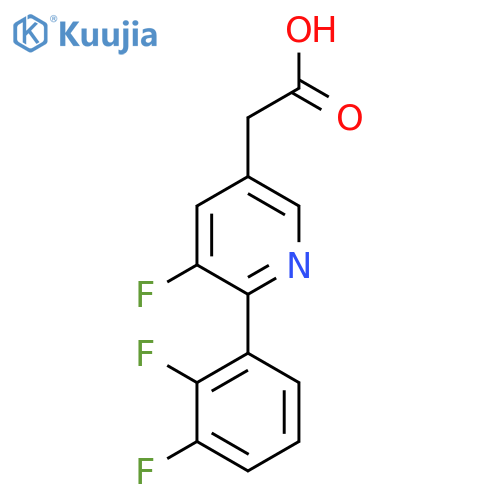 2-(2,3-Difluorophenyl)-3-fluoropyridine-5-acetic acid structure