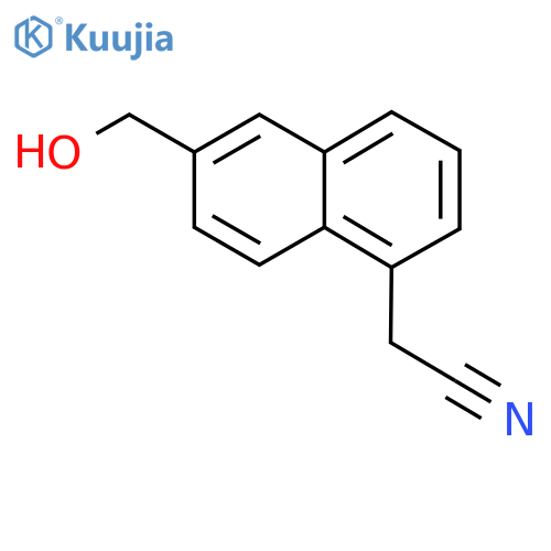 6-(Hydroxymethyl)naphthalene-1-acetonitrile structure