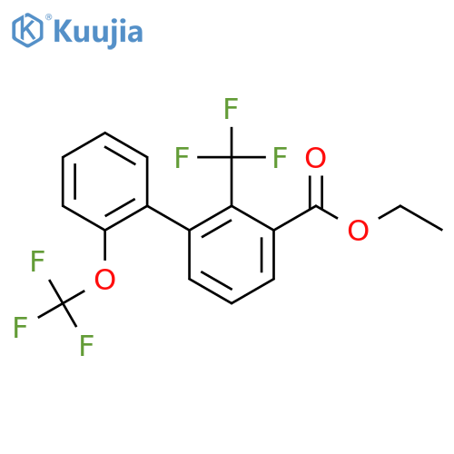 Ethyl 2'-(trifluoromethoxy)-2-(trifluoromethyl)biphenyl-3-carboxylate structure