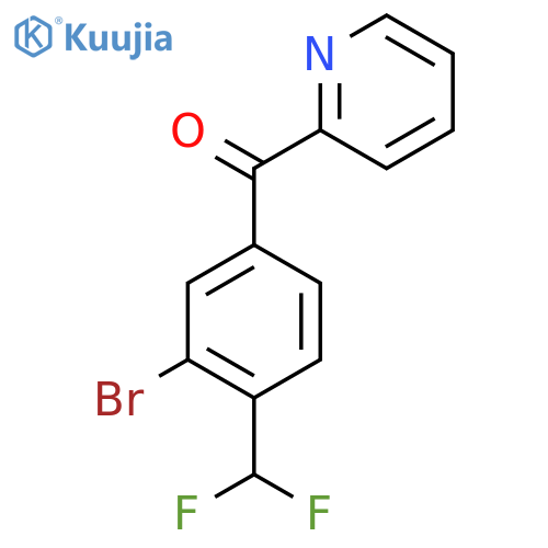 2-(3-Bromo-4-(difluoromethyl)benzoyl)pyridine structure