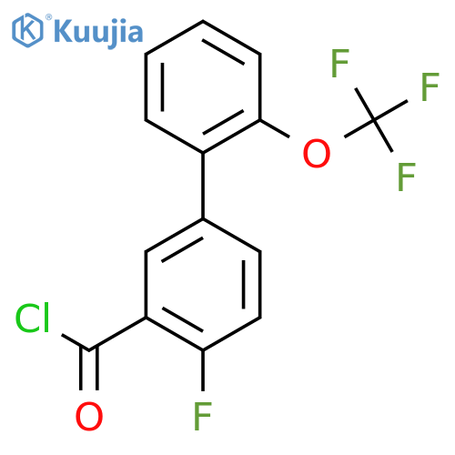 4-Fluoro-2'-(trifluoromethoxy)biphenyl-3-carbonyl chloride structure