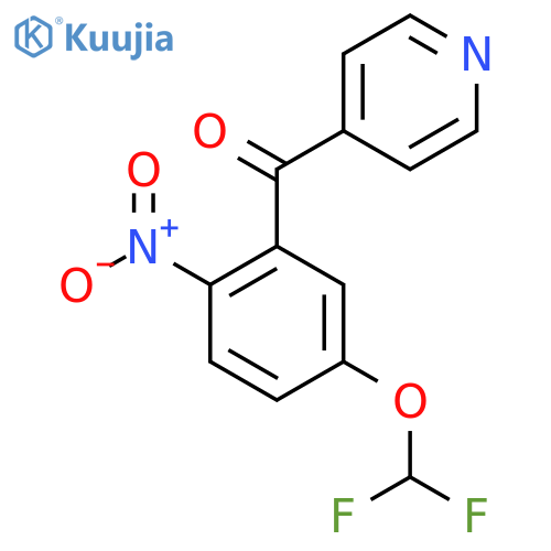4-(5-(Difluoromethoxy)-2-nitrobenzoyl)pyridine structure