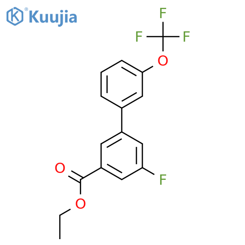 Ethyl 5-fluoro-3'-(trifluoromethoxy)biphenyl-3-carboxylate structure