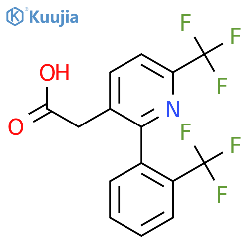 6-(Trifluoromethyl)-2-(2-(trifluoromethyl)phenyl)pyridine-3-acetic acid structure