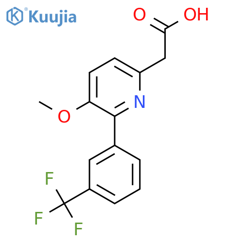 3-Methoxy-2-(3-(trifluoromethyl)phenyl)pyridine-6-acetic acid structure