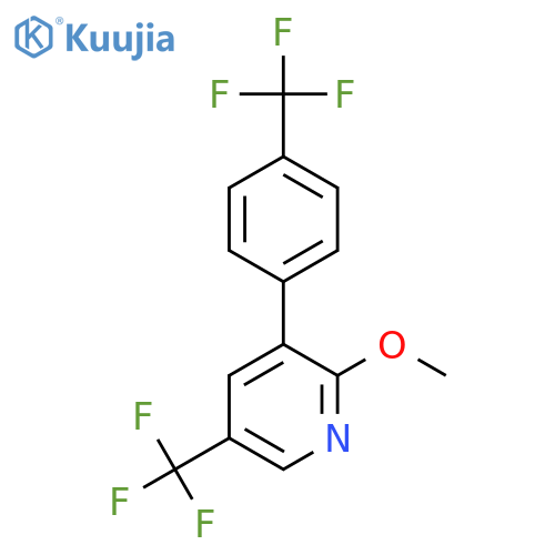 2-Methoxy-5-(trifluoromethyl)-3-(4-(trifluoromethyl)phenyl)pyridine structure