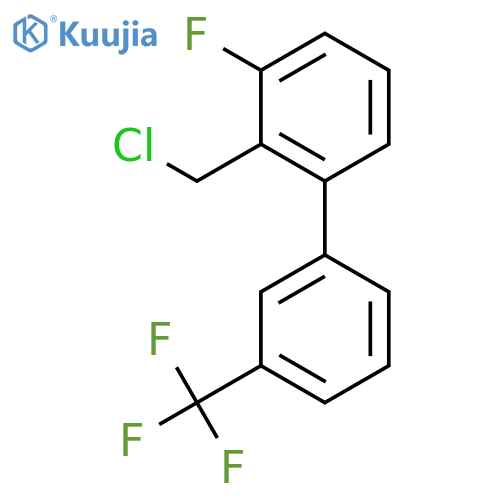 2-Chloromethyl-3-fluoro-3'-(trifluoromethyl)biphenyl structure