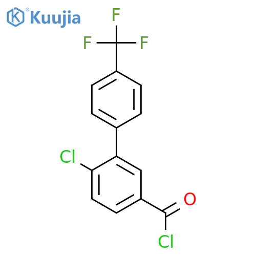 6-Chloro-4'-(trifluoromethyl)biphenyl-3-carbonyl chloride structure