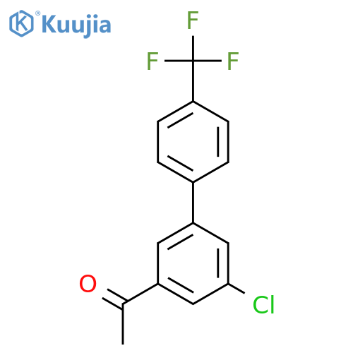 1-(5-Chloro-4'-(trifluoromethyl)biphenyl-3-yl)-ethanone structure