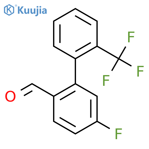5-Fluoro-2'-(trifluoromethyl)biphenyl-2-carbaldehyde structure