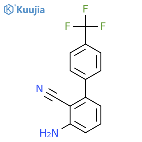 3-Amino-4'-(trifluoromethyl)-[1,1'-biphenyl]-2-carbonitrile structure