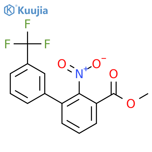 2-Nitro-3'-(trifluoromethyl)biphenyl-3-carboxylic acid methyl ester structure