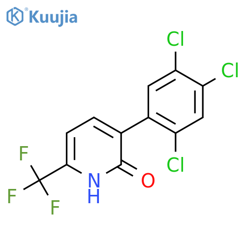 2-Hydroxy-3-(2,4,5-trichlorophenyl)-6-(trifluoromethyl)pyridine structure