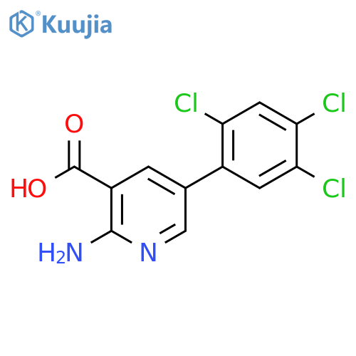 2-Amino-5-(2,4,5-trichlorophenyl)nicotinic acid structure