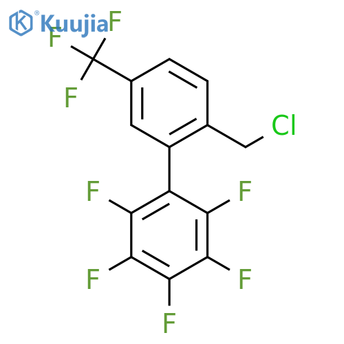 2'-Chloromethyl-2,3,4,5,6-pentafluoro-5'-(trifluoromethyl)biphenyl structure