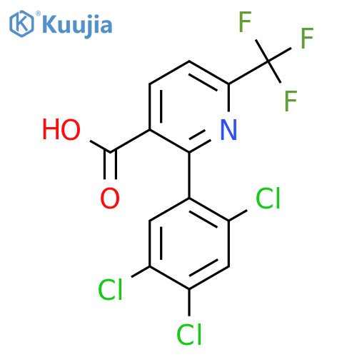2-(2,4,5-Trichlorophenyl)-6-(trifluoromethyl)nicotinic acid structure
