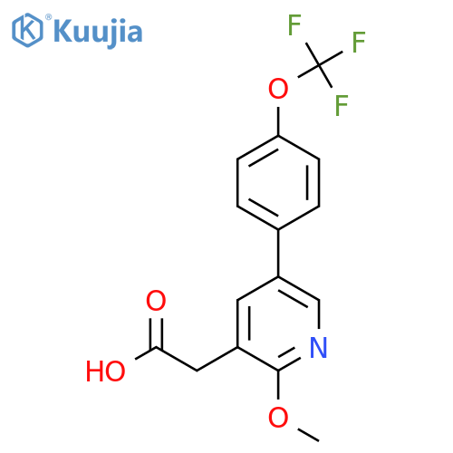 2-Methoxy-5-(4-(trifluoromethoxy)phenyl)pyridine-3-acetic acid structure