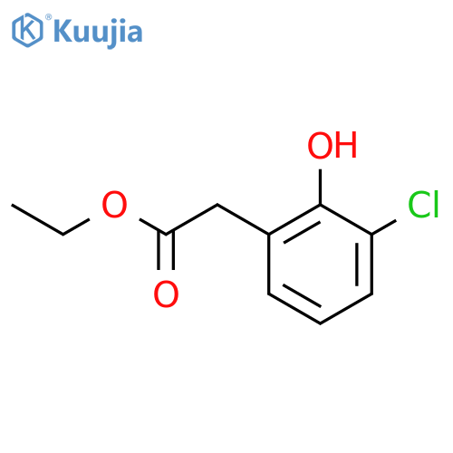 Ethyl 3-chloro-2-hydroxyphenylacetate structure