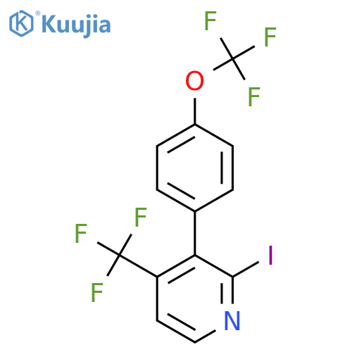 2-Iodo-3-(4-(trifluoromethoxy)phenyl)-4-(trifluoromethyl)pyridine structure