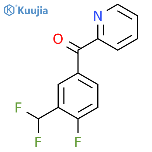 2-(4-Fluoro-3-(difluoromethyl)benzoyl)pyridine structure