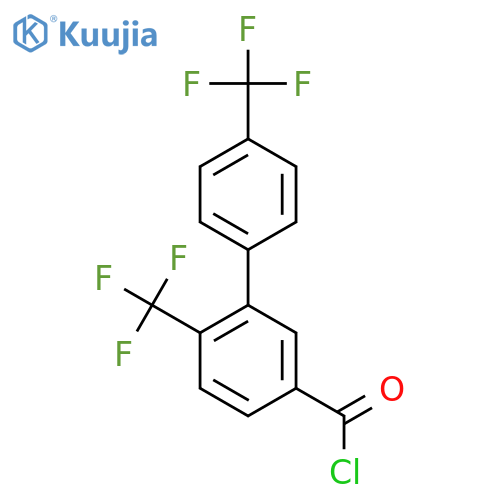 6,4'-Bis(trifluoromethyl)biphenyl-3-carbonyl chloride structure