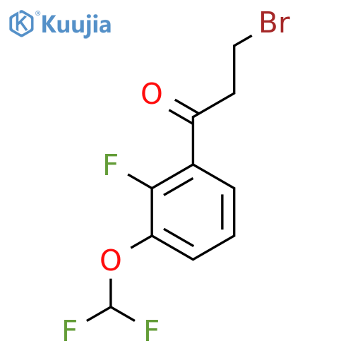3-Bromo-3'-(difluoromethoxy)-2'-fluoropropiophenone structure