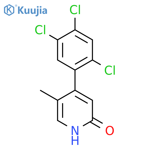2-Hydroxy-5-methyl-4-(2,4,5-trichlorophenyl)pyridine structure