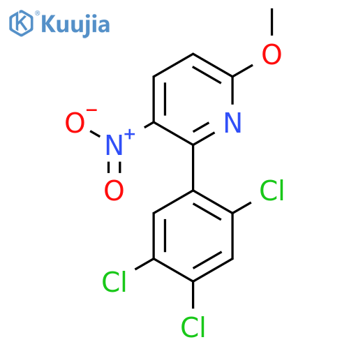 6-Methoxy-3-nitro-2-(2,4,5-trichlorophenyl)pyridine structure