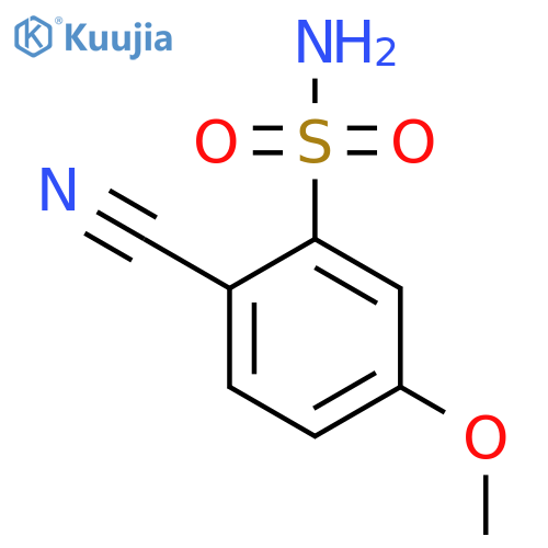 2-Cyano-5-methoxybenzenesulfonamide structure