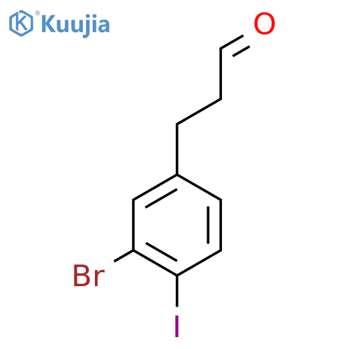 3-(3'-Bromo-4'-iodophenyl)propionaldehyde structure
