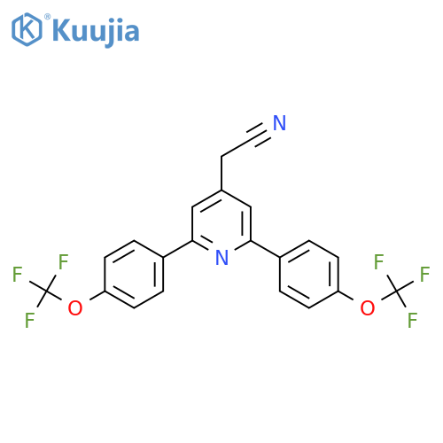 2,6-Bis(4-(trifluoromethoxy)phenyl)pyridine-4-acetonitrile structure
