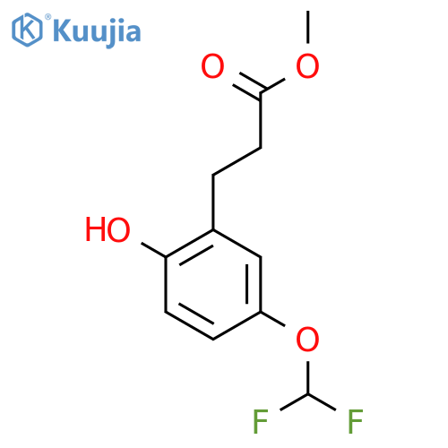 Methyl 3-(5'-(difluoromethoxy)-2'-hydroxyphenyl)propionate structure
