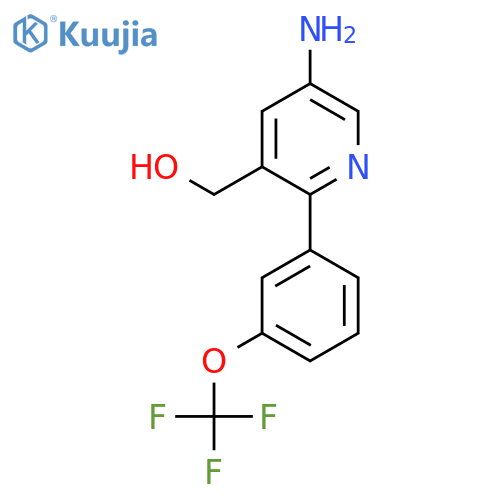 5-Amino-2-(3-(trifluoromethoxy)phenyl)pyridine-3-methanol structure