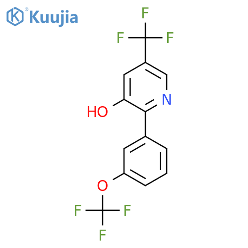 3-Hydroxy-2-(3-(trifluoromethoxy)phenyl)-5-(trifluoromethyl)pyridine structure