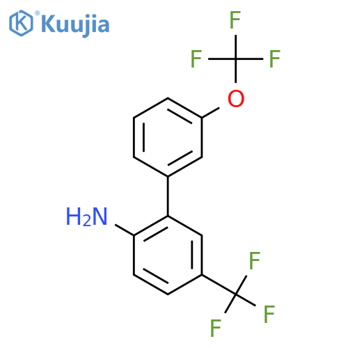 2-Amino-3'-(trifluoromethoxy)-5-(trifluoromethyl)biphenyl structure