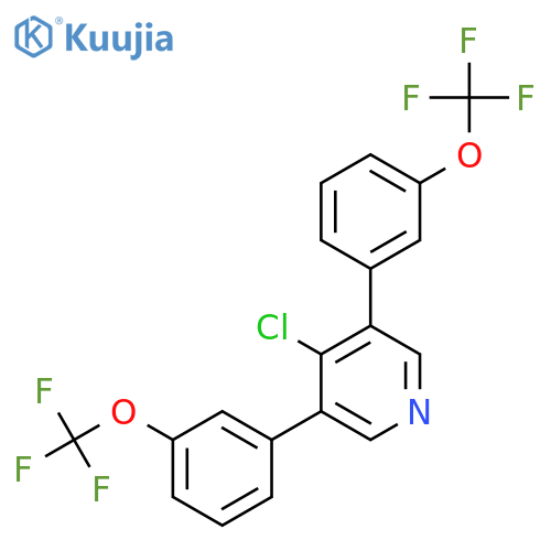 3,5-Bis(3-(trifluoromethoxy)phenyl)-4-chloropyridine structure