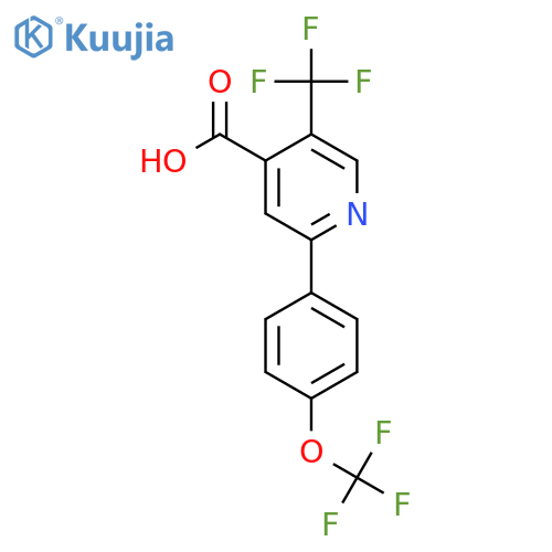2-(4-(Trifluoromethoxy)phenyl)-5-(trifluoromethyl)isonicotinic acid structure
