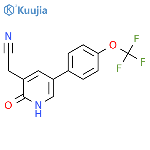 2-Hydroxy-5-(4-(trifluoromethoxy)phenyl)pyridine-3-acetonitrile structure