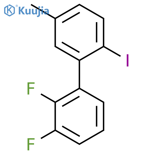 2,3-Difluoro-2'-iodo-5'-methylbiphenyl structure