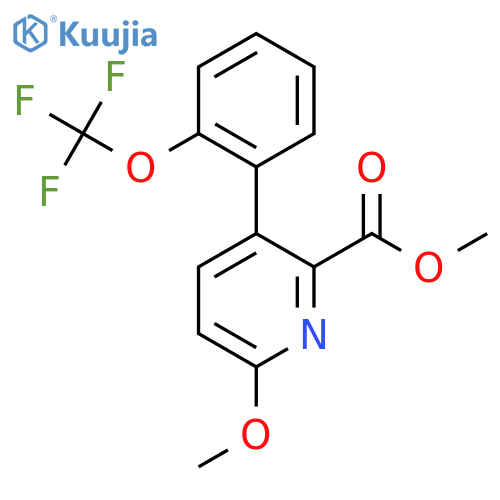 Methyl 6-methoxy-3-(2-(trifluoromethoxy)phenyl)picolinate structure