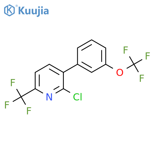 2-Chloro-3-(3-(trifluoromethoxy)phenyl)-6-(trifluoromethyl)pyridine structure