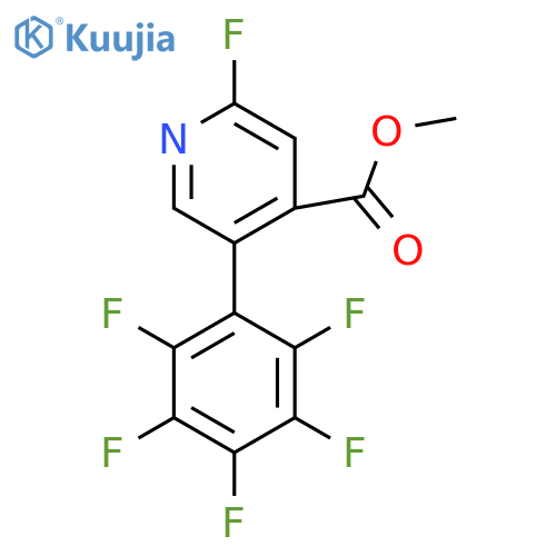 Methyl 2-fluoro-5-(perfluorophenyl)isonicotinate structure