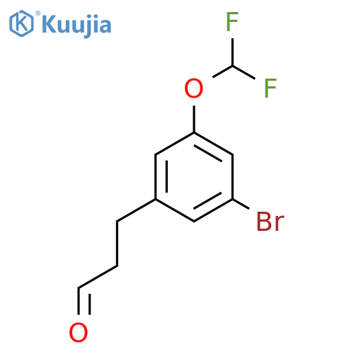 3-(3'-Bromo-5'-(difluoromethoxy)phenyl)propionaldehyde structure