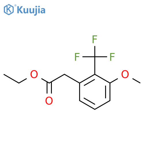 Ethyl 3-methoxy-2-(trifluoromethyl)phenylacetate structure