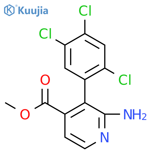 Methyl 2-amino-3-(2,4,5-trichlorophenyl)isonicotinate structure