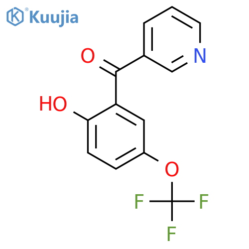 3-(2-Hydroxy-5-(trifluoromethoxy)benzoyl)pyridine structure