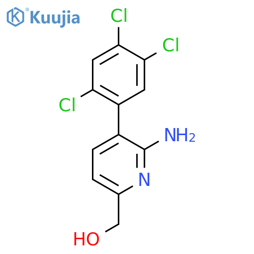 2-Amino-3-(2,4,5-trichlorophenyl)pyridine-6-methanol structure