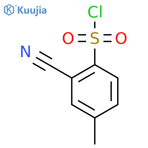 2-Cyano-4-methylbenzene-1-sulfonyl chloride structure