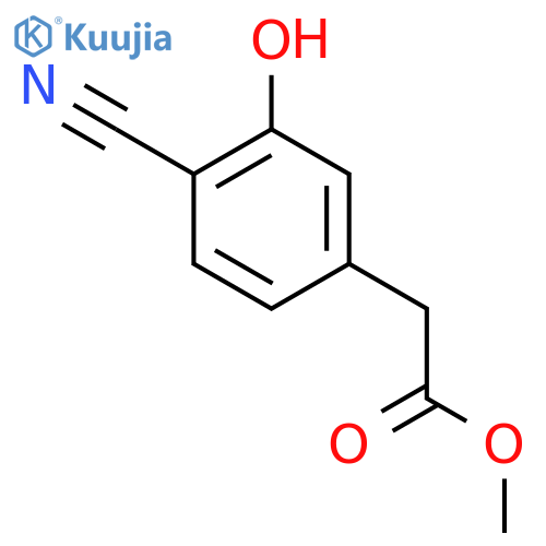 Methyl 4-cyano-3-hydroxyphenylacetate structure